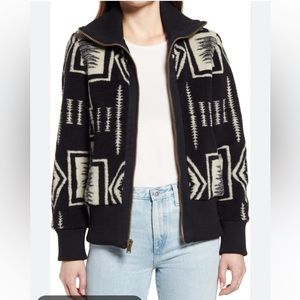 Pendleton Fox Glove Pattern Bomber Jacket